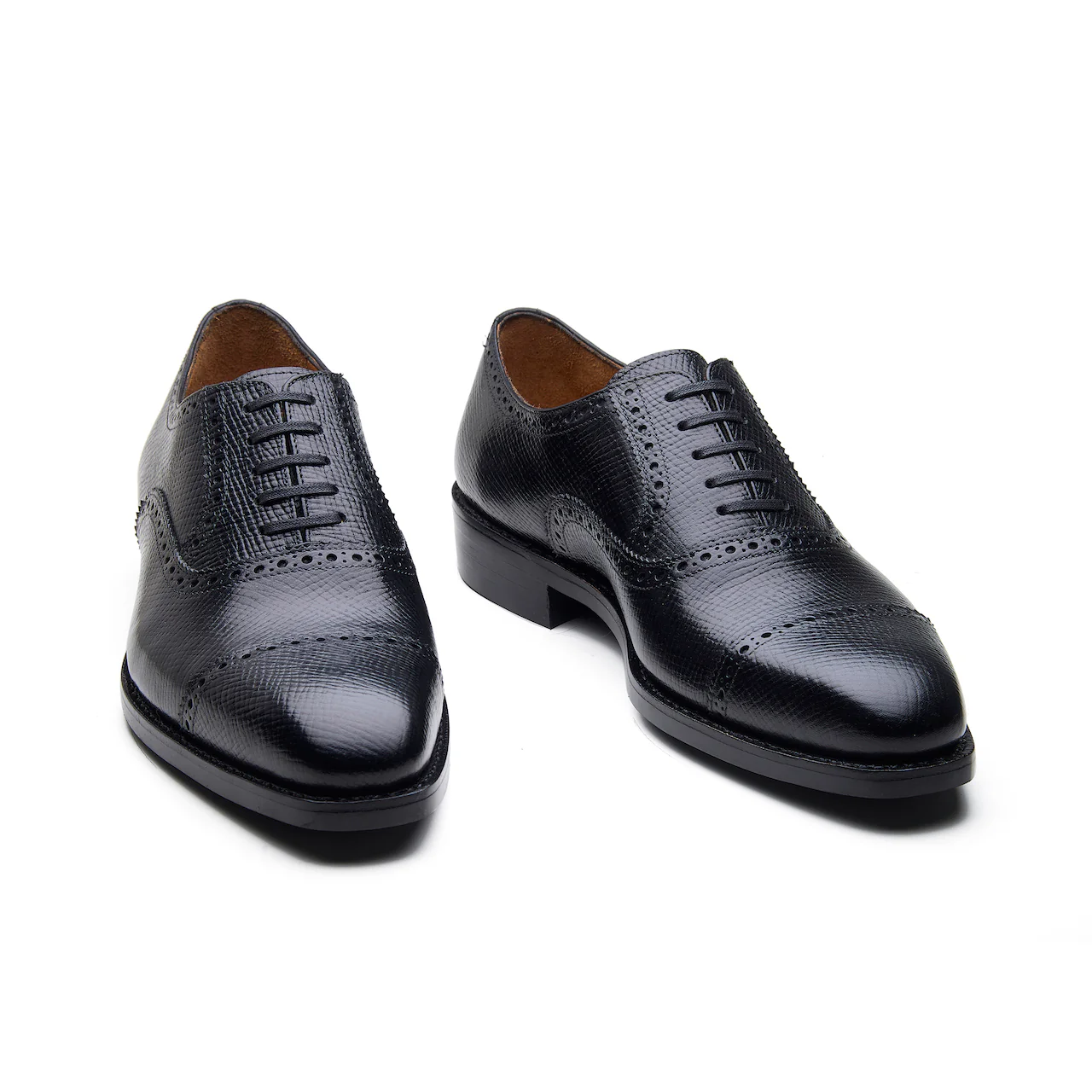 Bemer-X, Quarter Brogue Oxford - Horween Hatch-grain Black | Hand Welted Contemporary Classics - Image 4