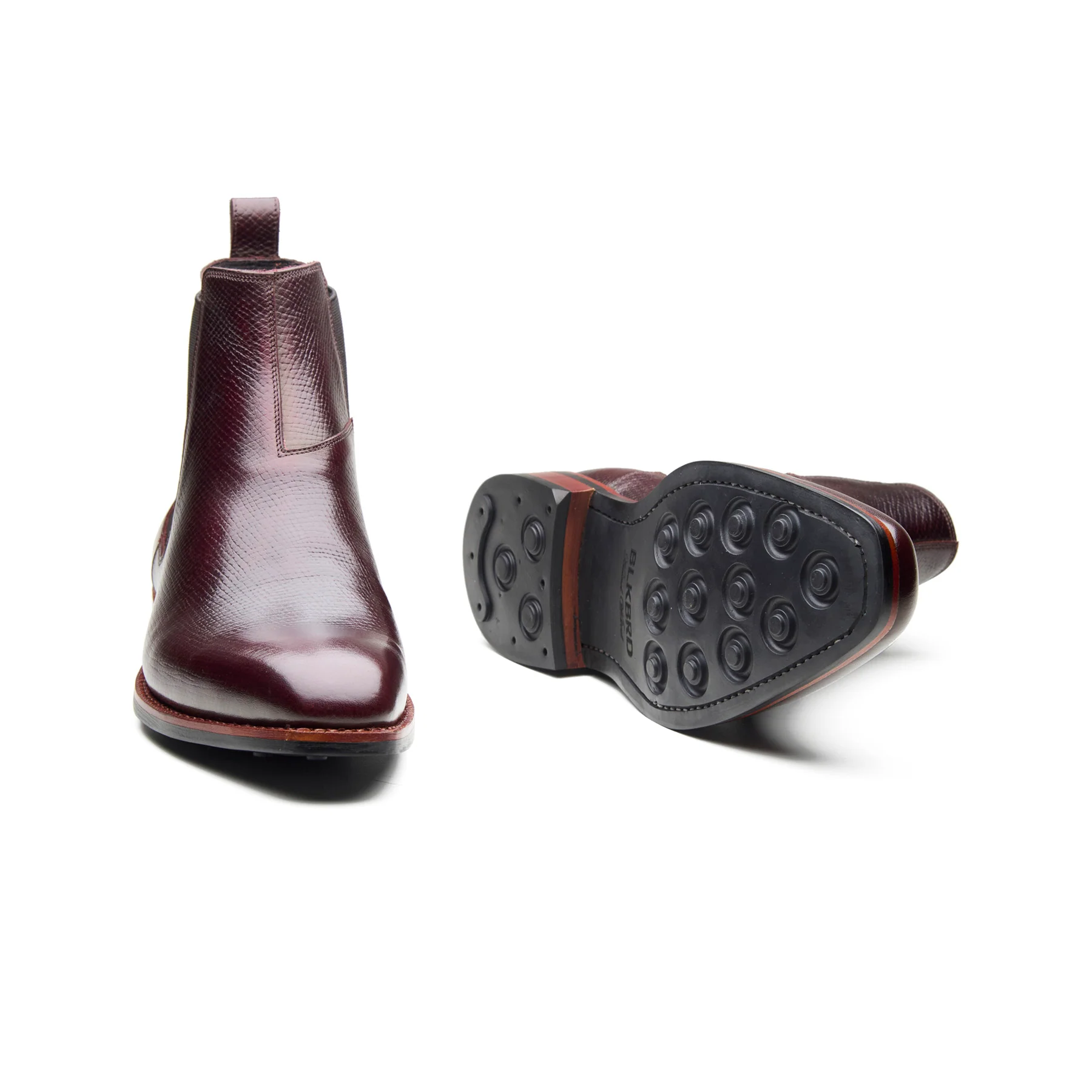 Destrier, Chelsea Boot - Burgundy Hatchgrain | Hand Welted Contemporary Classics - Image 5