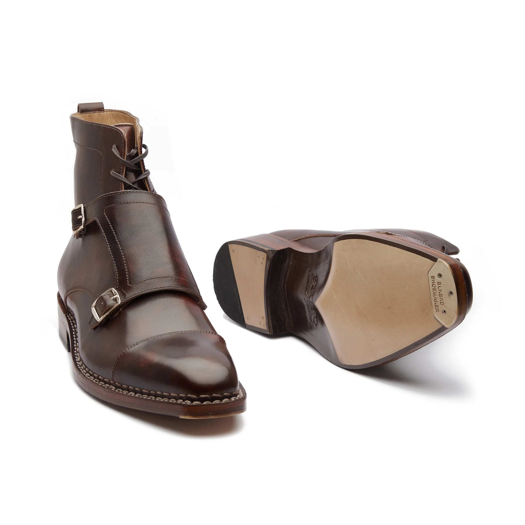 Knight, Double Monk Boot - Chestnut Museum Calf | Hand Welted New Age - Image 5