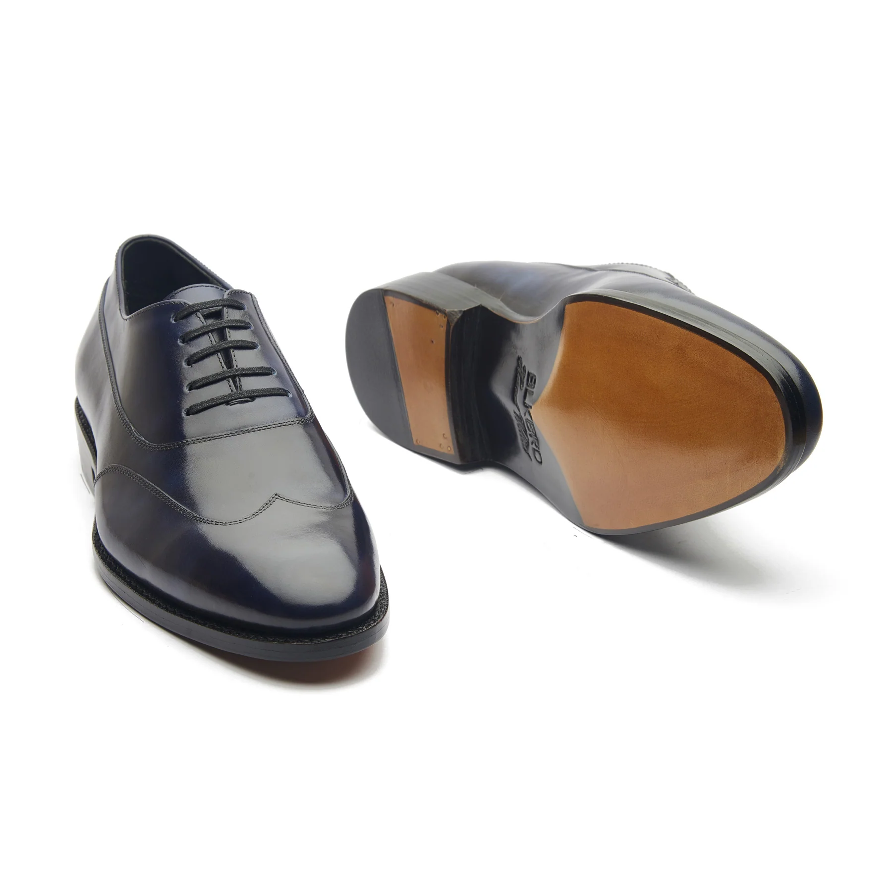 Jürgen, Austerity Wingtip Spiral Oxford - Navy Museum Calf | Hand Welted Spiral Collection - Image 4