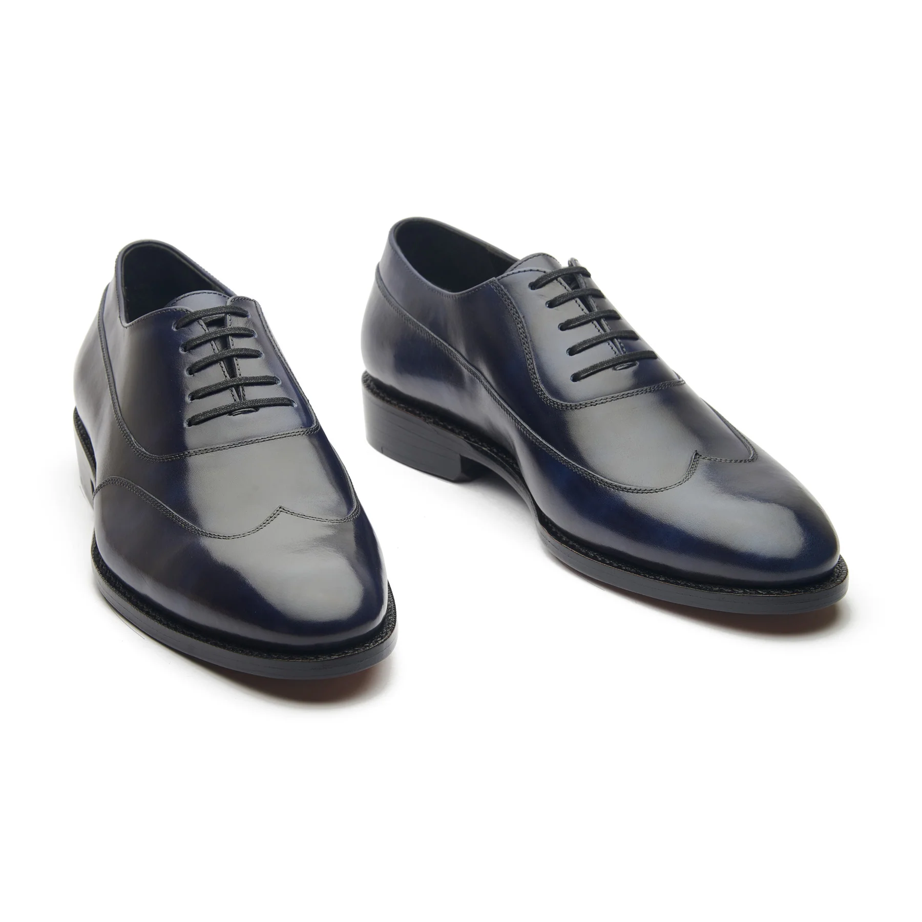 Jürgen, Austerity Wingtip Spiral Oxford - Navy Museum Calf | Hand Welted Spiral Collection - Image 5