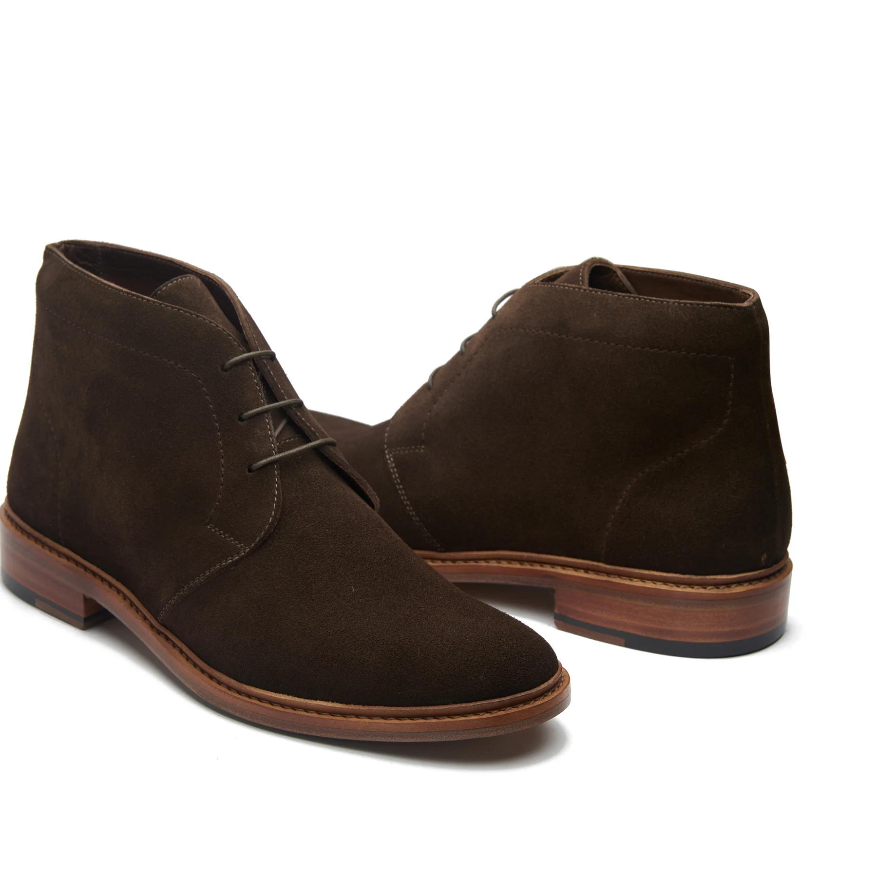 Lucas, Unlined Chukka Boot - Ox Reverse Brown | Hand Welted Summer Classics - Image 3
