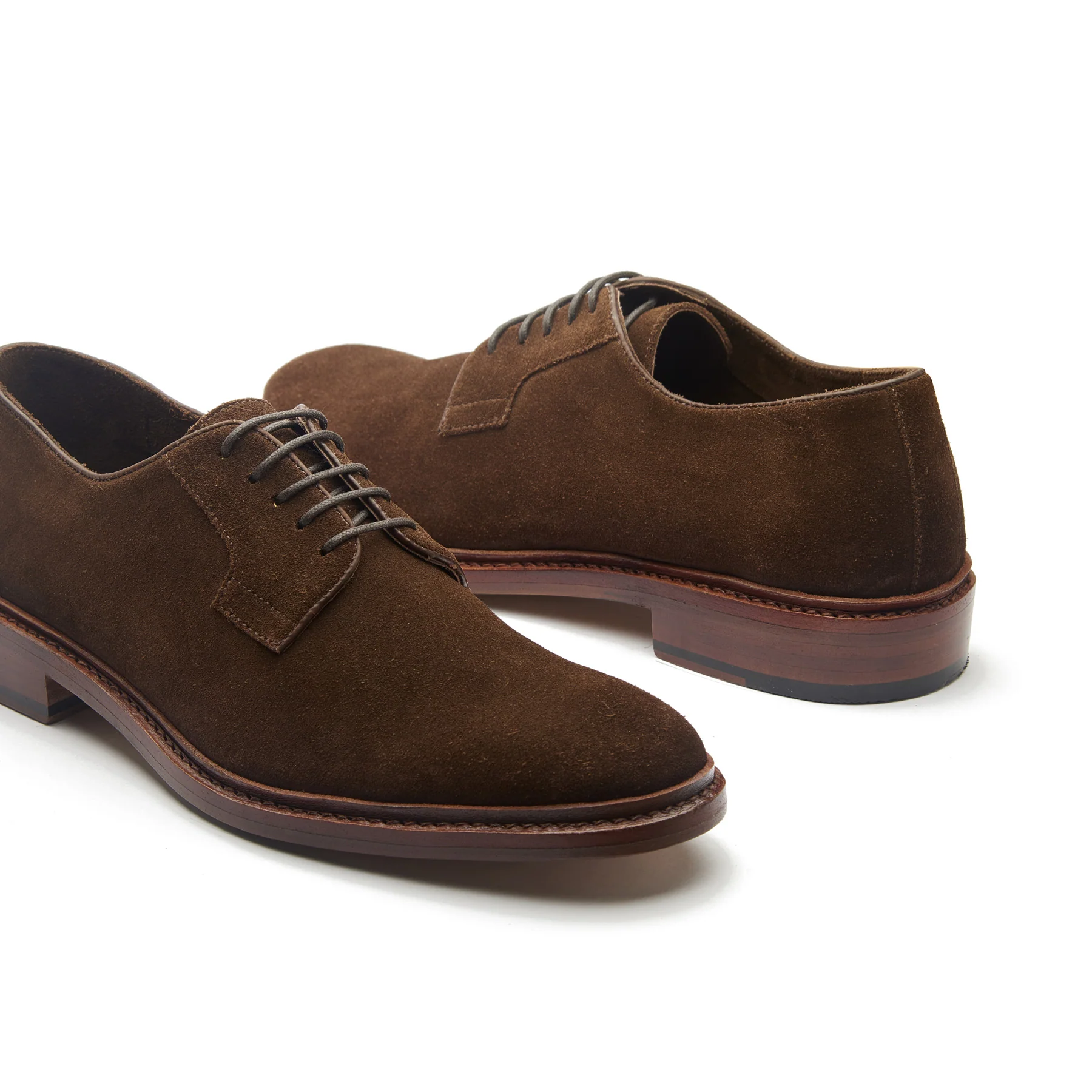 Luke, Unlined Blucher - Brown Repello Suede | Summer Classics - Image 3