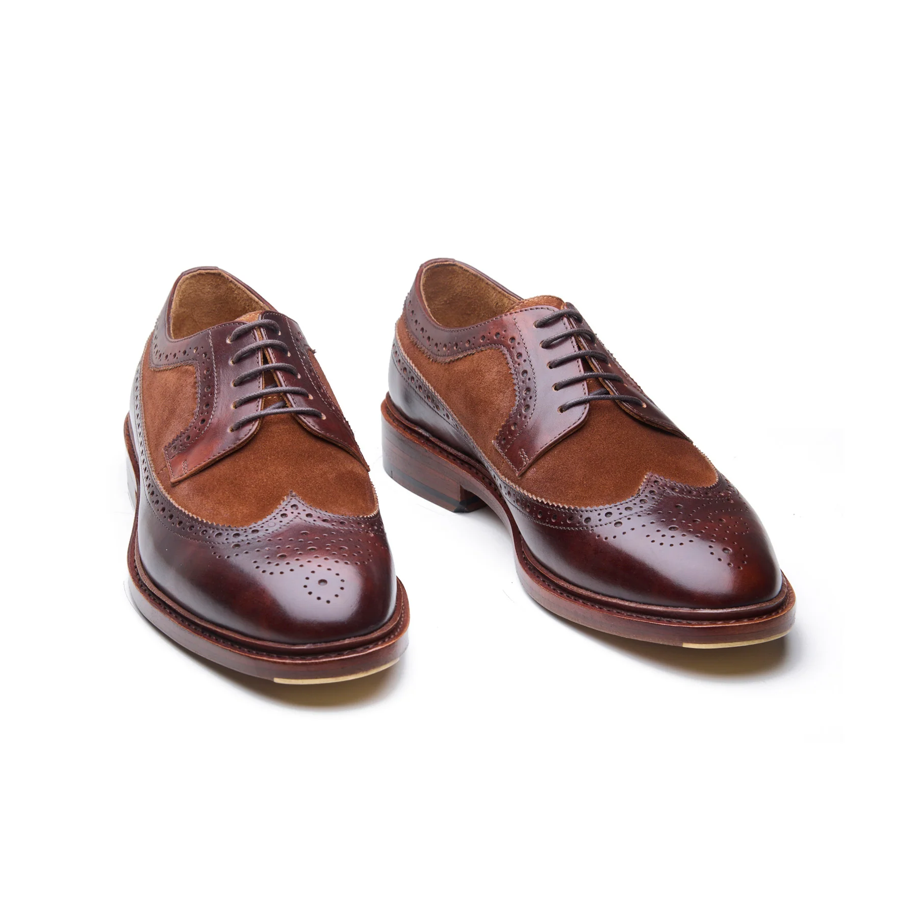 Raife, Longwing Blucher - Chestnut Museum and Calf Suede | Contemporary Classics - Image 3