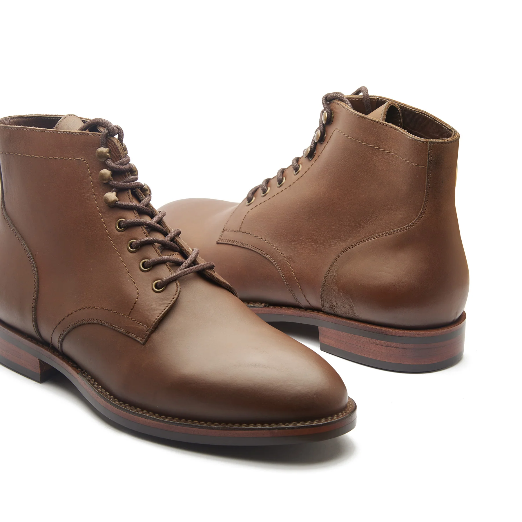 Rudiger, Service Boot - Cognac Pullup | Stitchdown Construction - Image 3